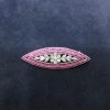 Marquise shaped Ruby & Diamond brooch