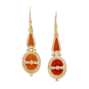 Coral & Pearl Drop Earrings