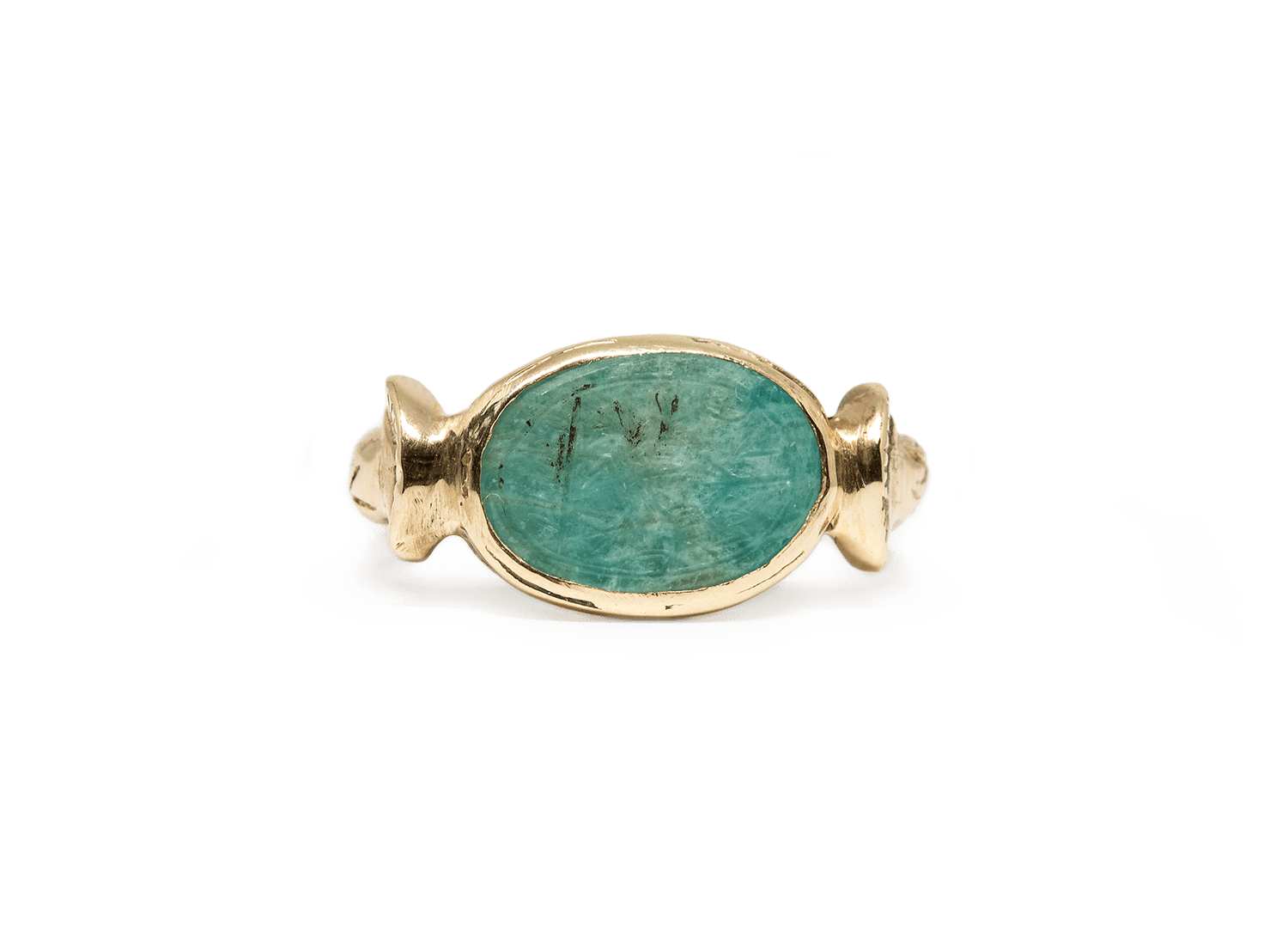Carved Jade Intaglio Ring