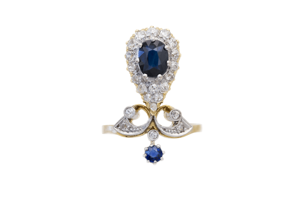 Sapphire & Diamond Tiara Ring
