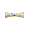 Sapphire & Gold Bow Brooch
